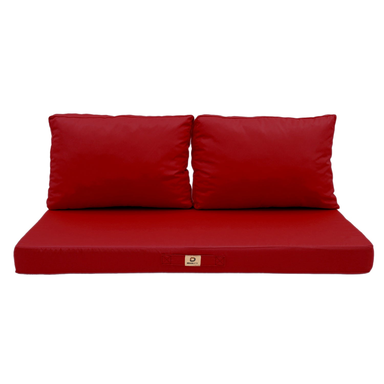 Coussins pour salon de jardin déhoussable 100x50cm Rouge - Deco-arts.fr