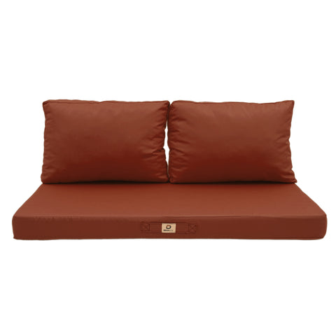 Cuscini per salotto da giardino sfoderabili 120x60cm Terracotta