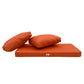 Coussins pour salon de jardin déhoussable 120x60cm Orange - Deco-arts.fr