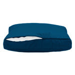 Ensemble de coussins pour salon de jardin Deco-arts.fr, bleu pétrole, déhoussables et anti-UV, comprenant 1 assise et 2 dossiers