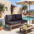 Set Cuscini Salotto da Giardino 100x50 Grigio Carbone - Sfoderabile & Anti-UV (1 Seduta + 2 Schienali)