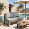Set Cuscini Salotto da Giardino 100x50 Grigio Ciottolo - Sfoderabile & Anti-UV (1 Seduta + 2 Schienali)