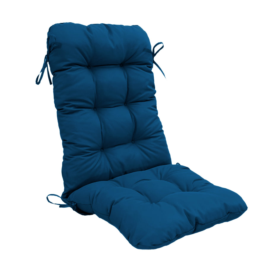Cuscino Sedia con Schienale Alto 120x50 Blu Petrolio, tessuto anti-UV e idrorepellente