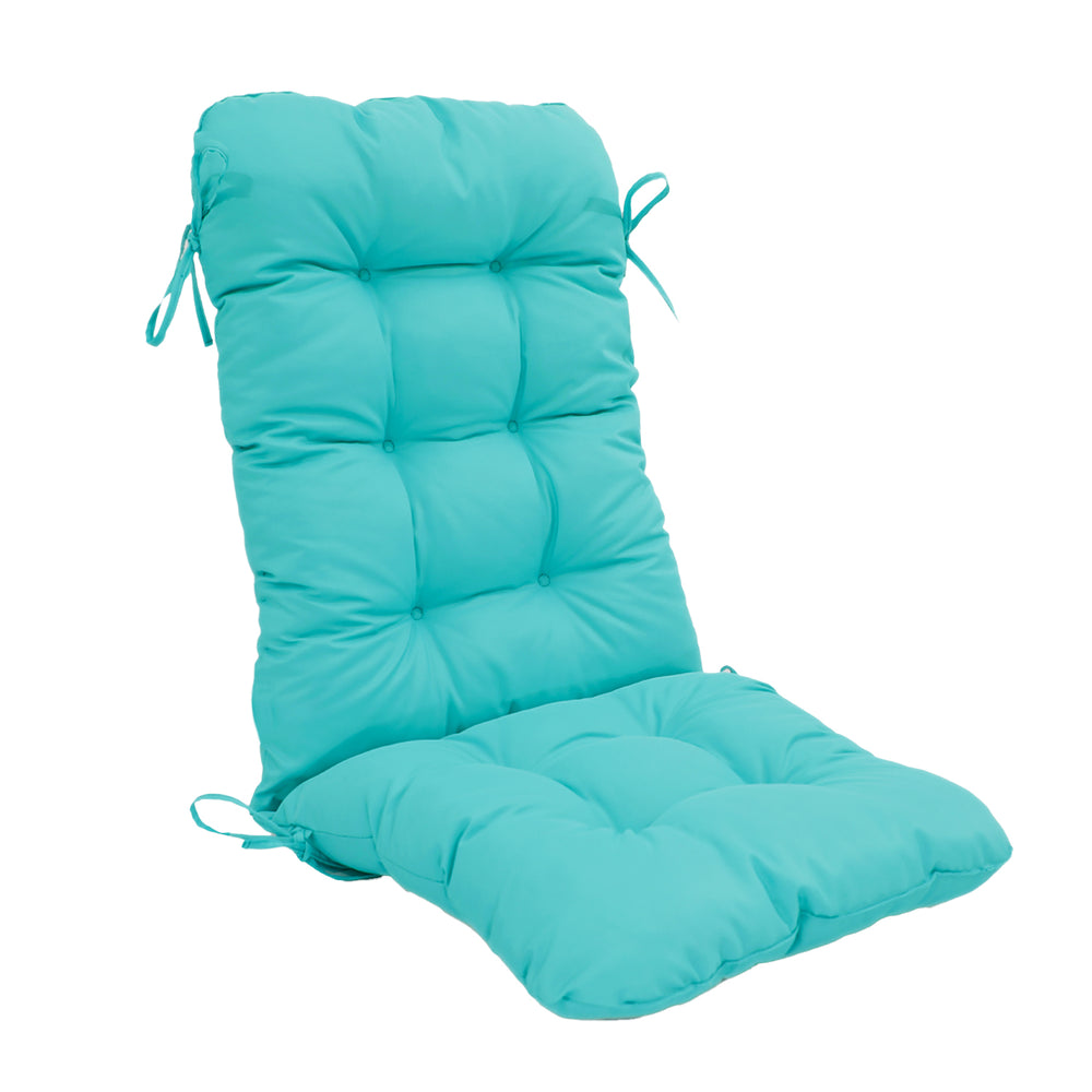 Cuscino Sedia con Schienale Alto 120x50 Blu Caraibi, tessuto anti-UV e idrorepellente