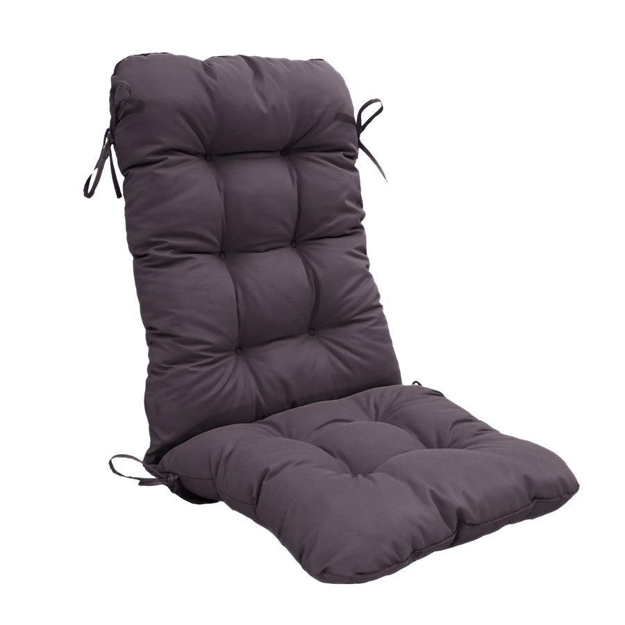 Cuscino Sedia con Schienale Alto 120x50 Grigio Carbone, tessuto anti-UV e idrorepellente