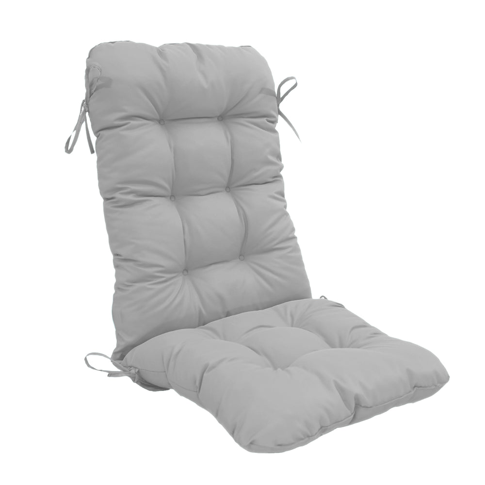 Cuscino Sedia con Schienale Alto 120x50 Grigio Ciottolo, tessuto anti-UV e idrorepellente