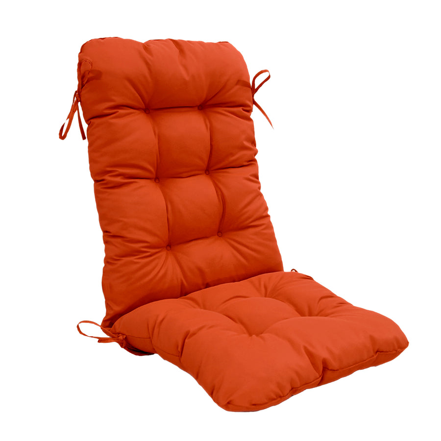 Cuscino Sedia con Schienale Alto 120x50 Arancione, tessuto anti-UV e idrorepellente