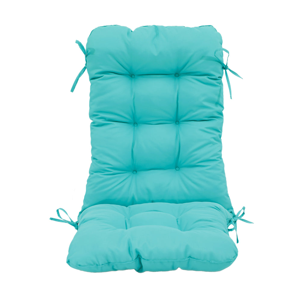 Cuscino Sedia con Schienale Alto 120x50 Blu Caraibi, spessore 8 cm