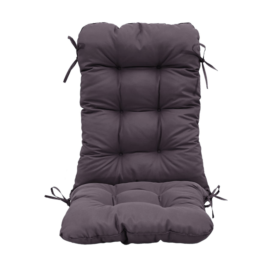 Cuscino Sedia con Schienale Alto 120x50 Grigio Carbone, spessore 8 cm