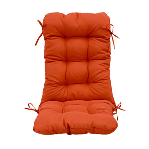 Cuscino Sedia con Schienale Alto 120x50 Arancione - Trapuntato (Comfort 8cm)