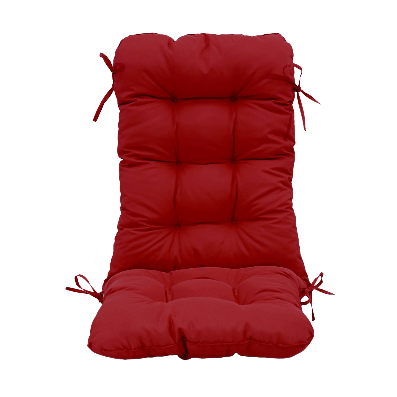 Coussin pour chaise avec dossier - Capitonné -  50x120x8cm - Rouge - Deco-arts.fr