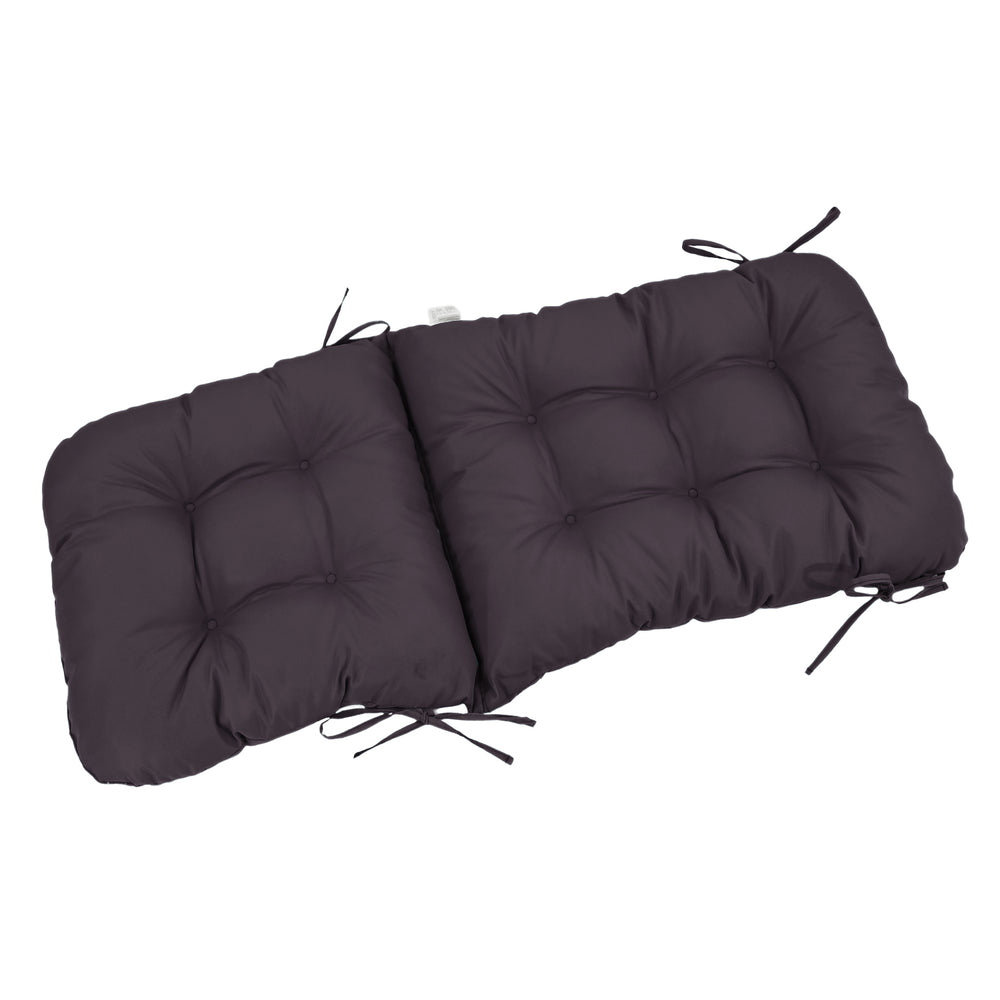 Cuscino Sedia con Schienale Alto 120x50 Grigio Carbone – foto 6