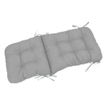 Coussin pour chaise avec dossier - Capitonné -  50x120x8cm - Gris galet - Deco-arts.fr
