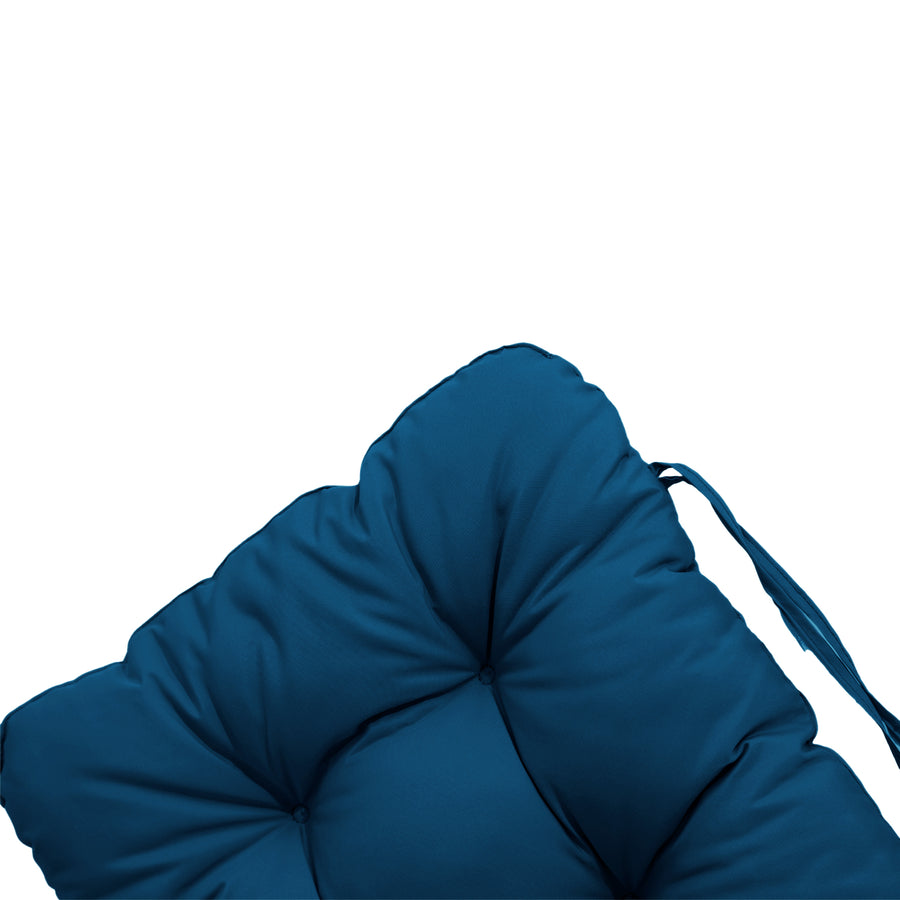 Cuscino Sedia con Schienale Alto 120x50 Blu Petrolio – foto 7