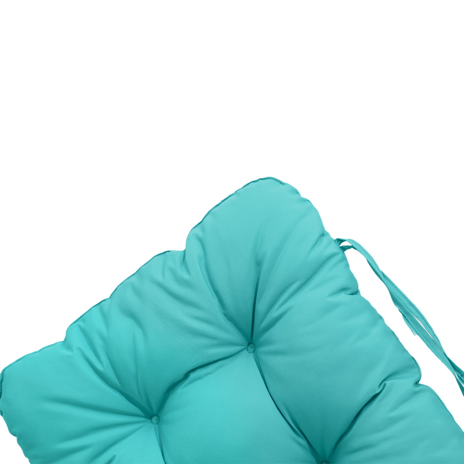 Coussin pour chaise avec dossier - Capitonné -  50x120x8cm -  Bleu caraïbes - Deco-arts.fr