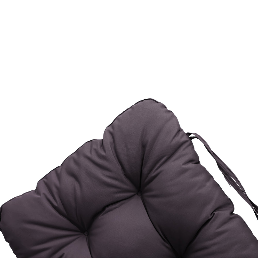Cuscino Sedia con Schienale Alto 120x50 Grigio Carbone – foto 7