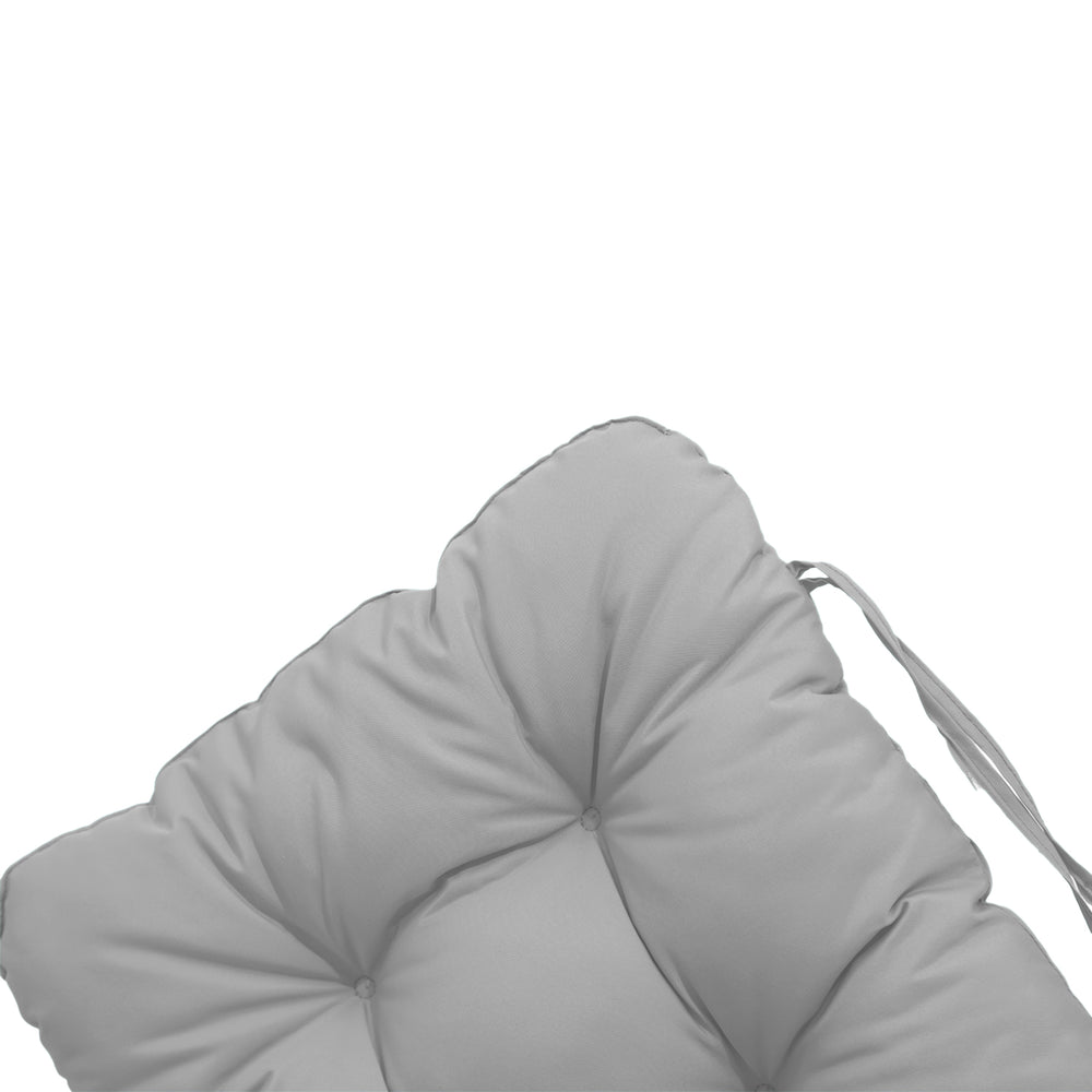 Cuscino Sedia con Schienale Alto 120x50 Grigio Ciottolo – foto 6