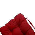 Coussin pour fauteuil Deco-arts.fr, dossier haut rouge capitonné, 120x50 cm, confort 8 cm, pour chaise ou canapé.