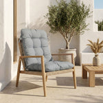 Cuscino Sedia con Schienale Alto 120x50 Grigio Ciottolo - Trapuntato (Comfort 8cm)