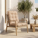 Cuscino Sedia con Schienale Alto 120x50 Beige - Trapuntato (Comfort 8cm)