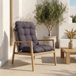 Cuscino Sedia con Schienale Alto 120x50 Grigio Carbone - Trapuntato (Comfort 8cm)