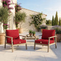 Set Cuscini Salotto da Giardino 50x50 Rosso - Sfoderabile & Anti-UV (Seduta + Schienale)