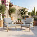 Set Cuscini Salotto da Giardino 50x50 Grigio Ciottolo - Sfoderabile & Anti-UV (Seduta + Schienale)