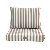 Coussins pour salon de jardin déhoussable 50x50cm - Rayure Beige - Deco-arts.fr