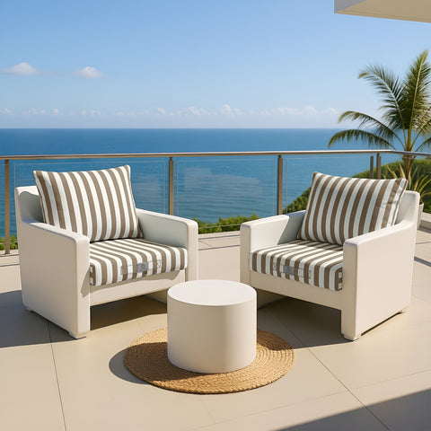 Cuscini per arredo giardino sfoderabili 60x60cm - Riga beige