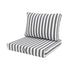 Coussins pour salon de jardin déhoussable 60x60cm - Rayure Gris foncé - Deco-arts.fr