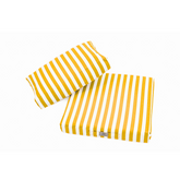 Coussins pour salon de jardin déhoussable 60x60cm - Rayure Jaune - Deco-arts.fr