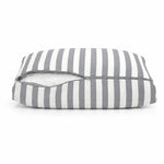 Set Cuscini Giardino 60x70 Righe Grigio Chiaro - Premium 270g (Seduta + Schienale)