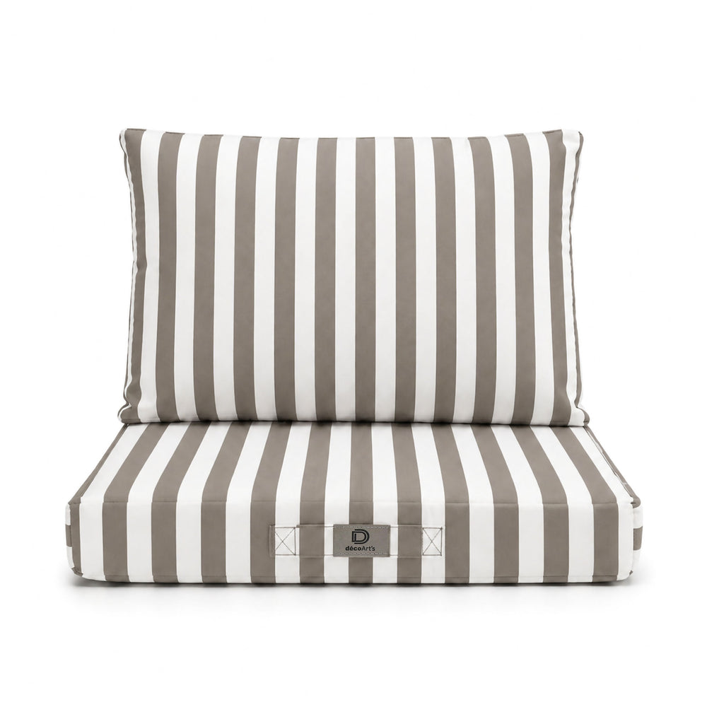 Set Cuscini Giardino 60x70 Righe Beige – foto 8
