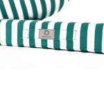 Set Cuscini Salotto da Giardino 50x50 Riga Verde - Premium 270g (Seduta + Schienale)