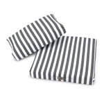 Set Cuscini Salotto da Giardino 60x60 Riga Grigio Scuro - Premium 270g (Seduta + Schienale)