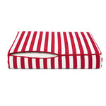 Set Cuscini Salotto da Giardino 50x50 Riga Rossa - Premium 270g (Seduta + Schienale)