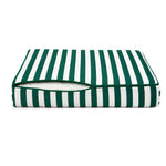 Set Cuscini Giardino 50x60 Righe Verde - Premium 270g (Seduta + Schienale)