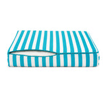Set Cuscini Salotto da Giardino 60x60 Riga Turchese - Premium 270g (Seduta + Schienale)