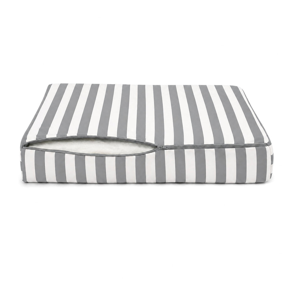 Set Cuscini Salotto da Giardino 50x50 Riga Grigio Chiaro, certificato OEKO-TEX