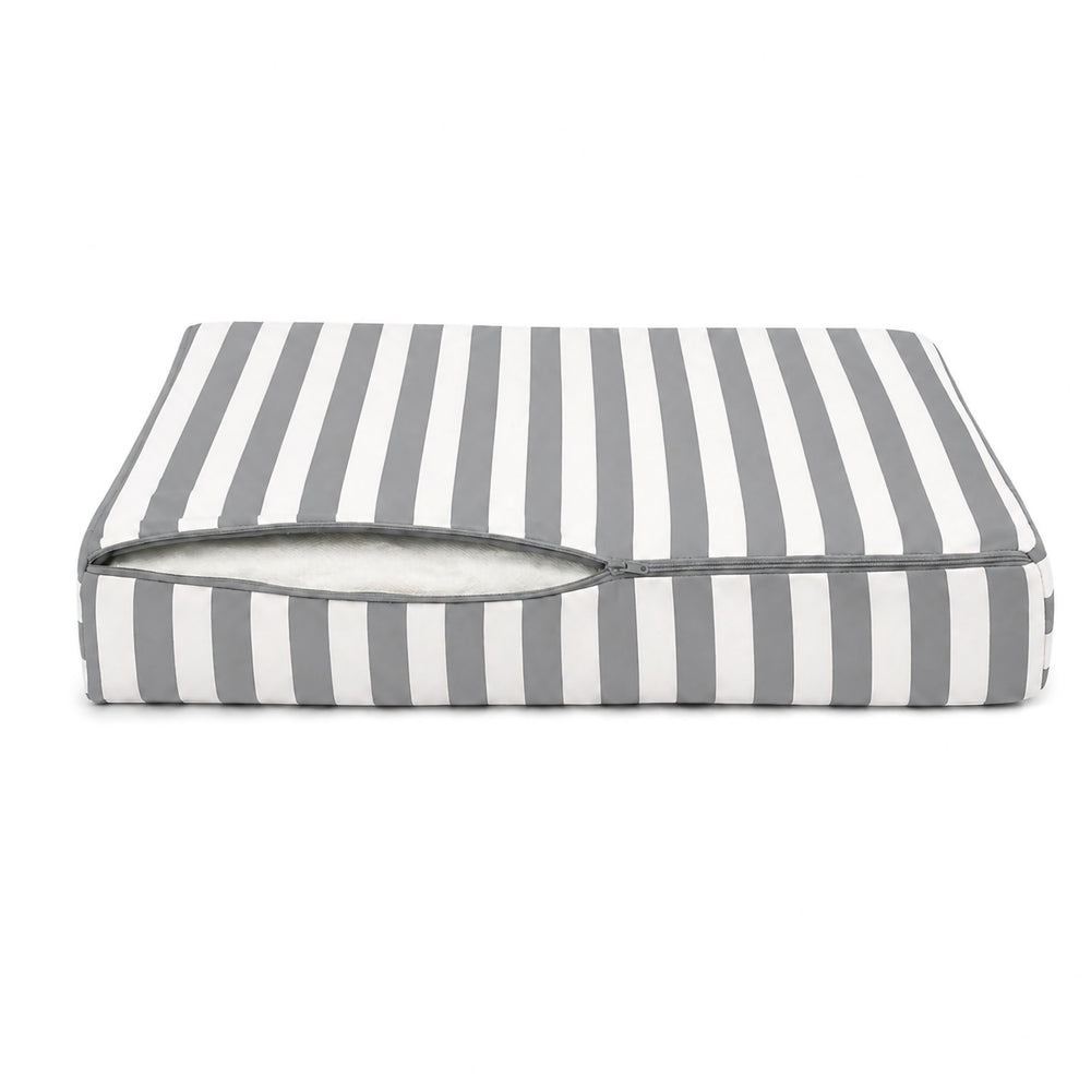 Set Cuscini Giardino 50x60 Righe Grigio Chiaro, certificato OEKO-TEX