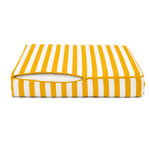 Set Cuscini Salotto da Giardino 60x60 Riga Gialla - Premium 270g (Seduta + Schienale)