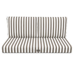 Set Cuscini Salotto da Giardino 120x60 Riga Beige - Premium 270g (1 Seduta + 2 Schienali)