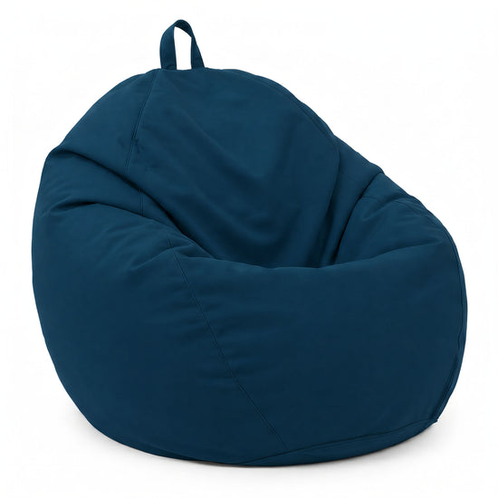 Pouf a Pera XL 110x120 Blu Petrolio - Sfoderabile & Impermeabile (Garni Perle)