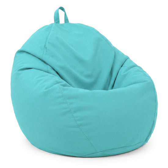 Pouf a Pera XL 110x120 Blu Caraibi - Sfoderabile & Impermeabile (Garni Perle)
