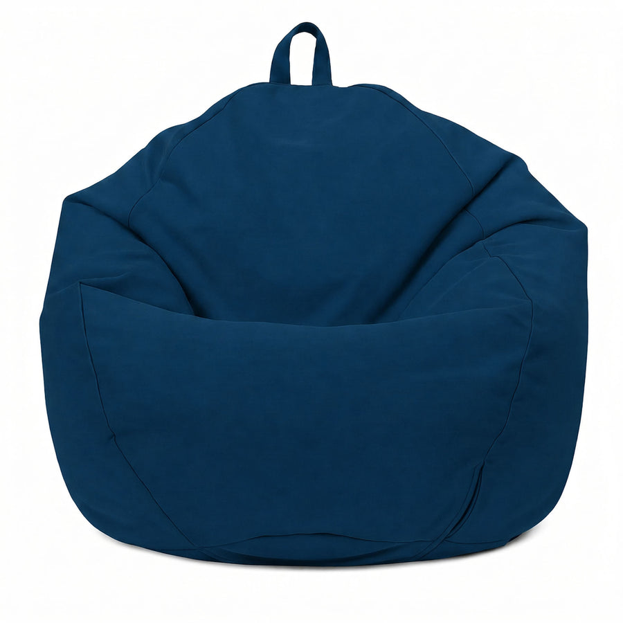 Pouf a Pera XL 110x120 Blu Petrolio, tessuto anti-UV