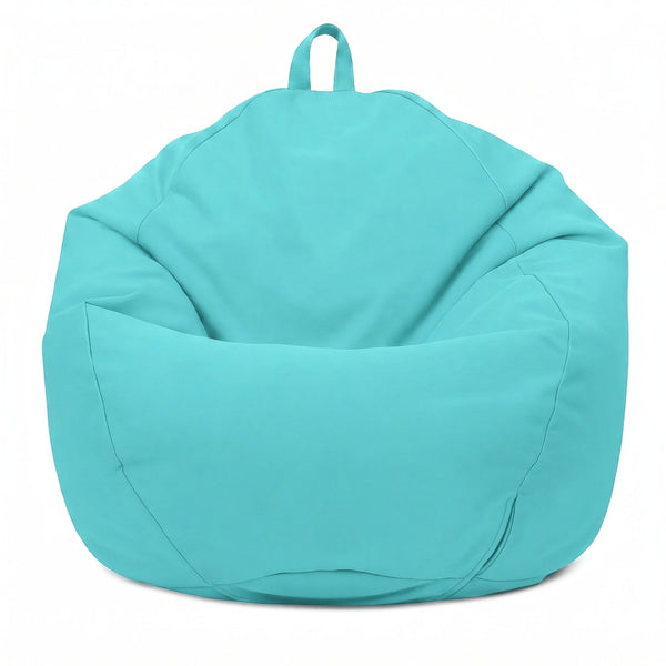 Pouf a Pera XL 110x120 Blu Caraibi - Sfoderabile & Impermeabile (Garni Perle)