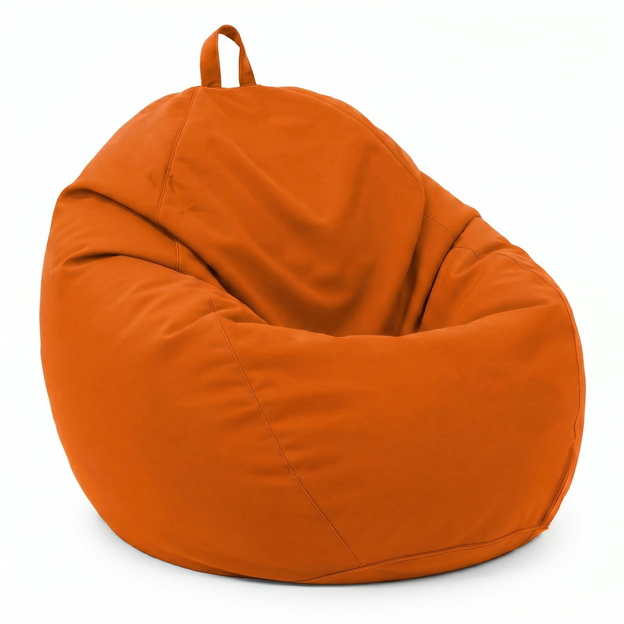 Pouf a Pera XL 110x120 Arancione, fodera sfoderabile