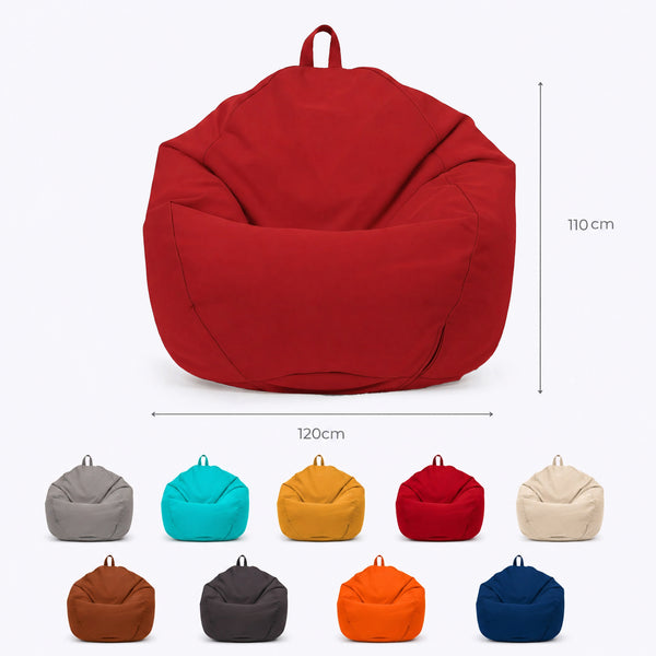 Pouf poire XL d'extérieur - 110x120 cm - Rouge