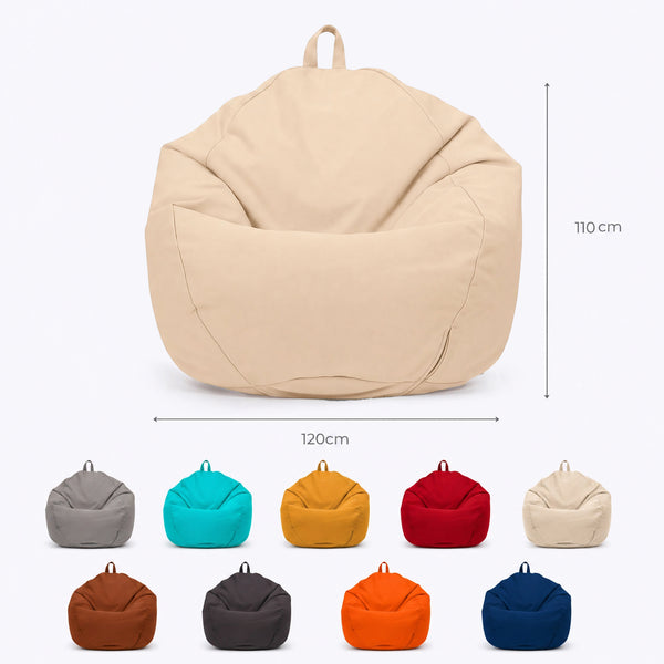 Pouf poire XL d'extérieur - 110x120 cm - Beige