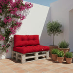 Ensemble de coussins pour fauteuils et canapés, palette rouge piment, imperméables et épais 15cm, coloris vif.